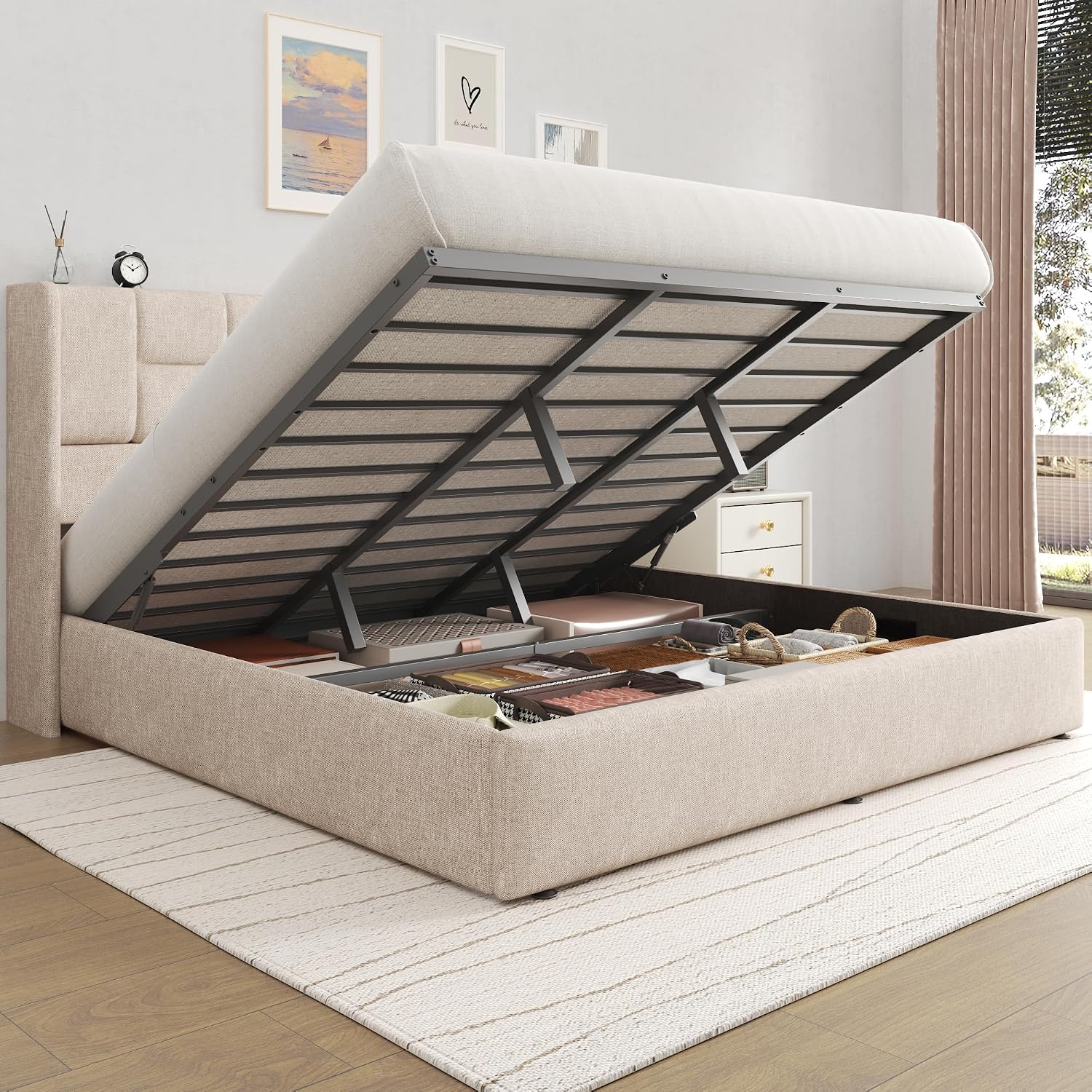 Gas Lift Storage Bed Hydraulic - Rama łóżka typu king-size z hydraulicznym