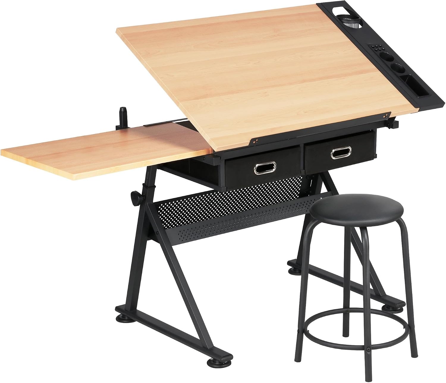 Tables - Regulowany stół kreślarski z pasującym stołkiem,