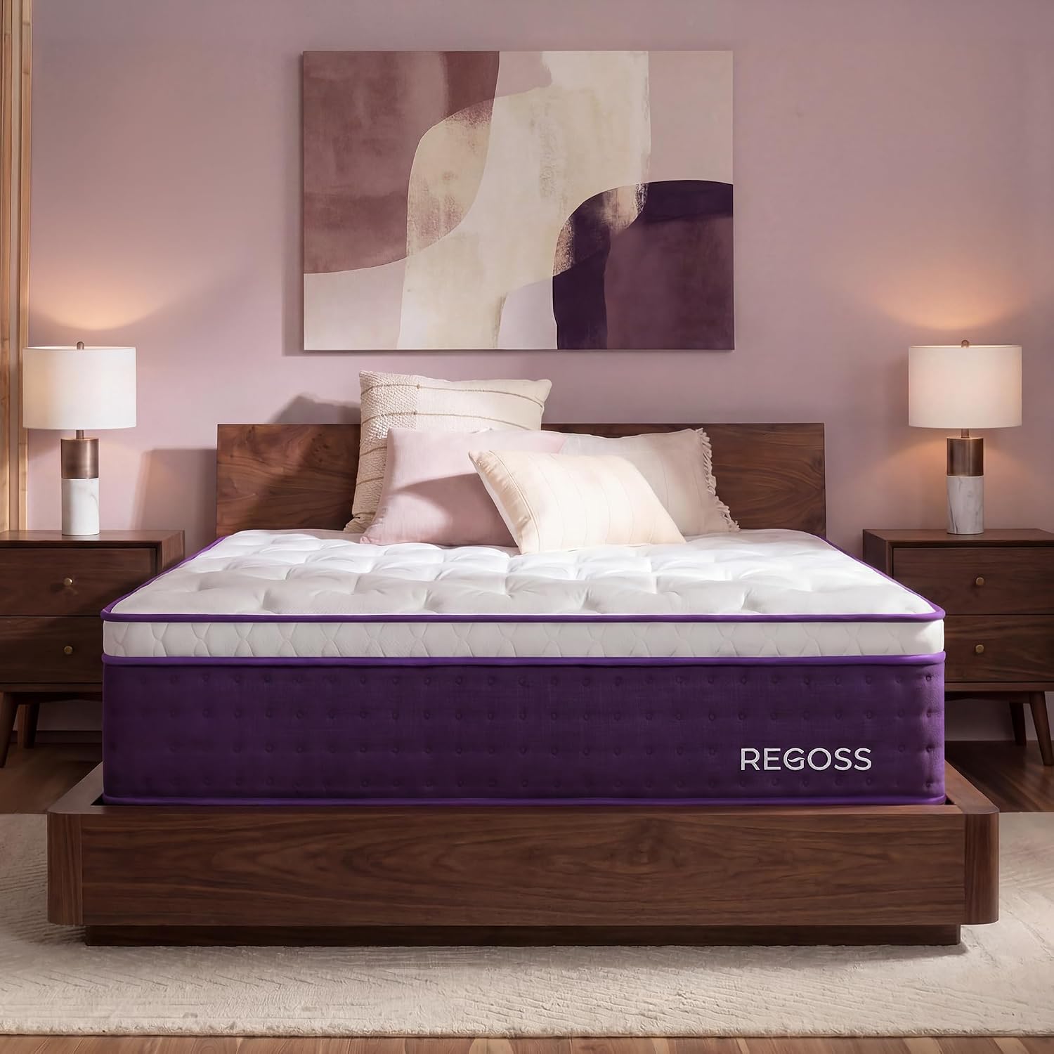 Memory Foam Mattress In A Box Queen - Miękki pluszowy materac Queen 12 cali,