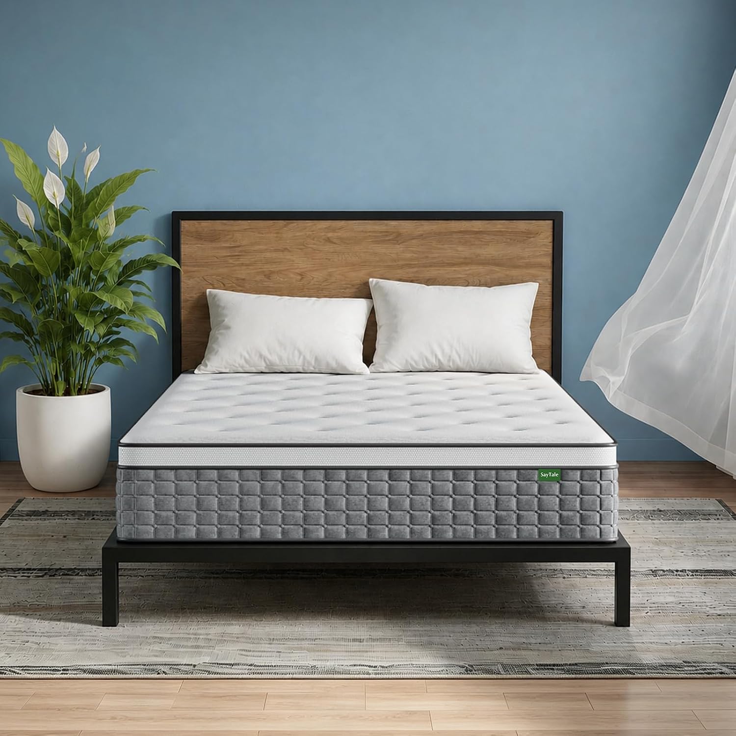 Memory Foam Mattress In A Box Queen - Materac Queen, 12-calowy materac hybrydowy w
