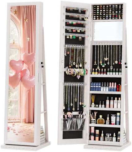 Szafka na biżuterię 4-w-1, zam – Full Length Mirror Jewelry Armoire recenzja i cena