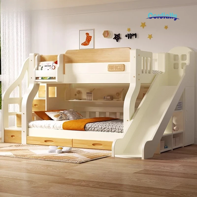 Łóżko dwuosobowe w stylu loft  – King Size Bed Frame With Storage Drawers recenzja i cena