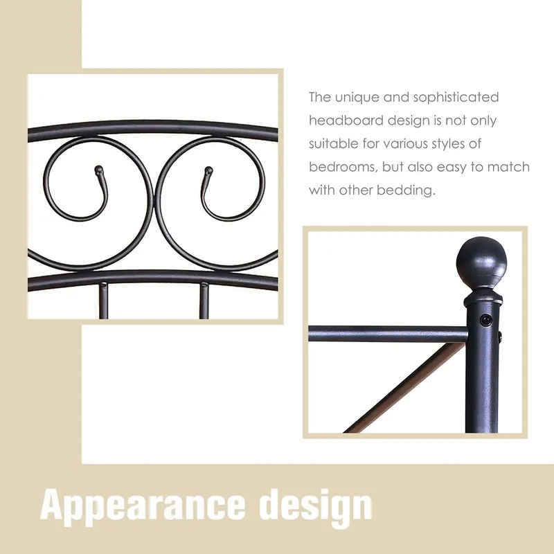 Rama łóżka z baldachimem Queen – Canopy Bed Frame Metal Queen recenzja i cena