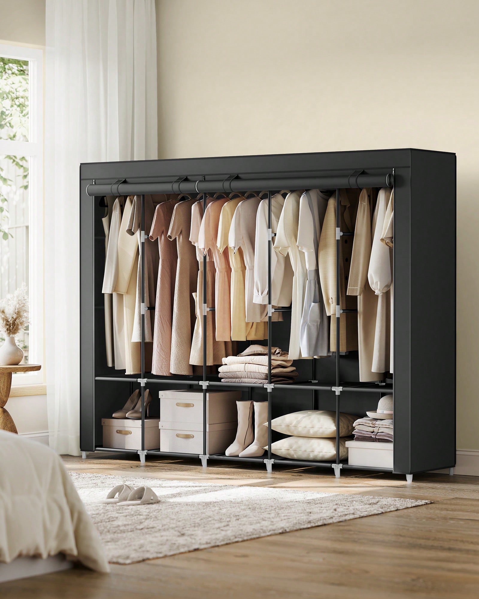 Szafa przenośna o długości 83  – Wardrobe Closet Portable Fabric Cover recenzja i cena