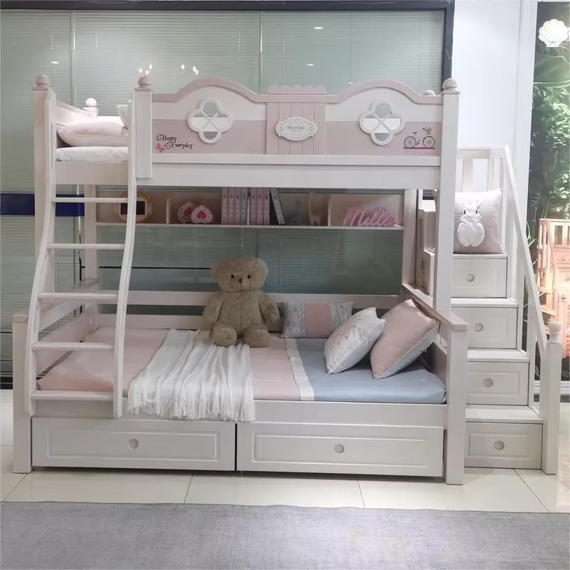 Nowoczesne luksusowe łóżko pię – Bunk Bed With Stairs And Slide recenzja i cena