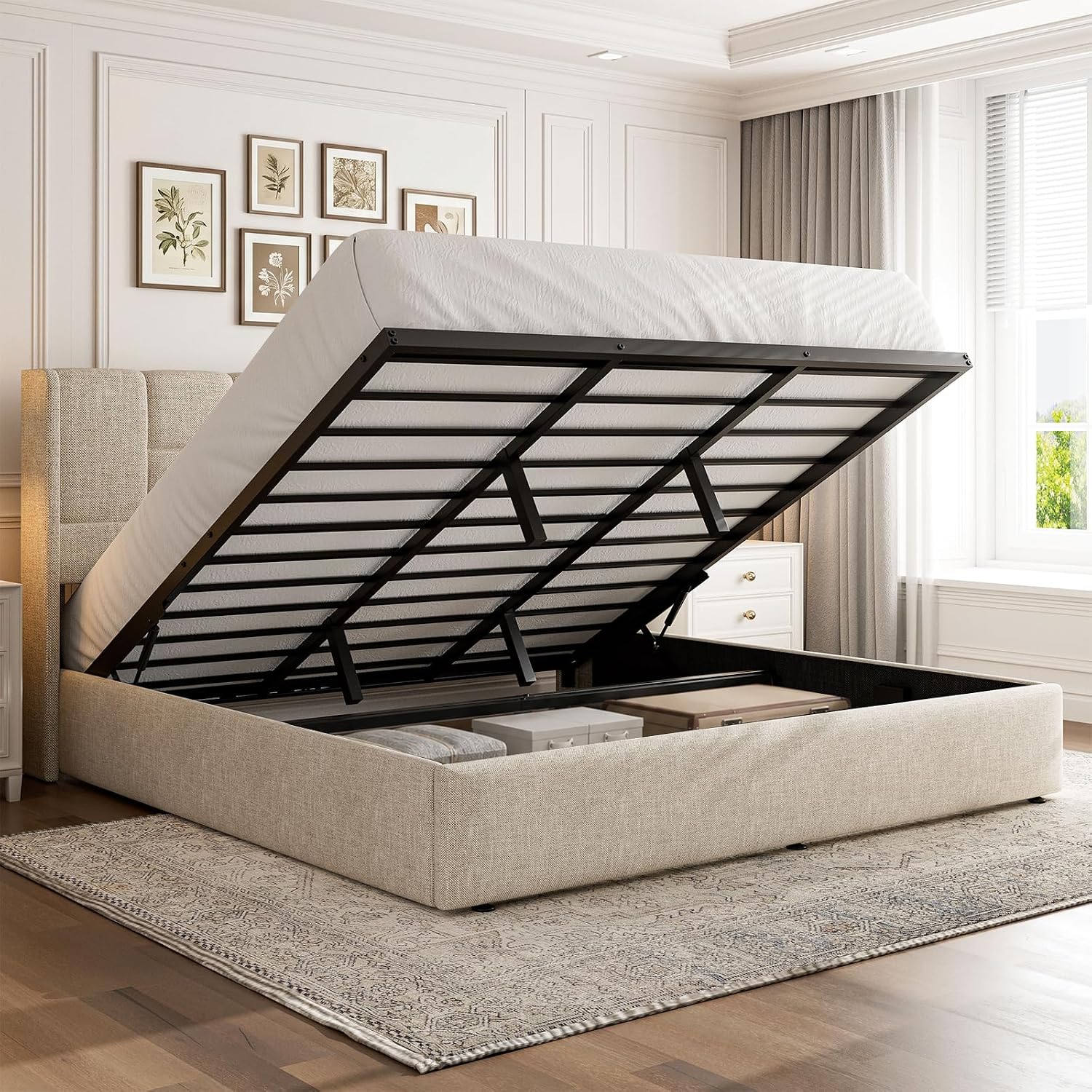 Rama łóżka typu king size z hy – Gas Lift Storage Bed Hydraulic recenzja i cena