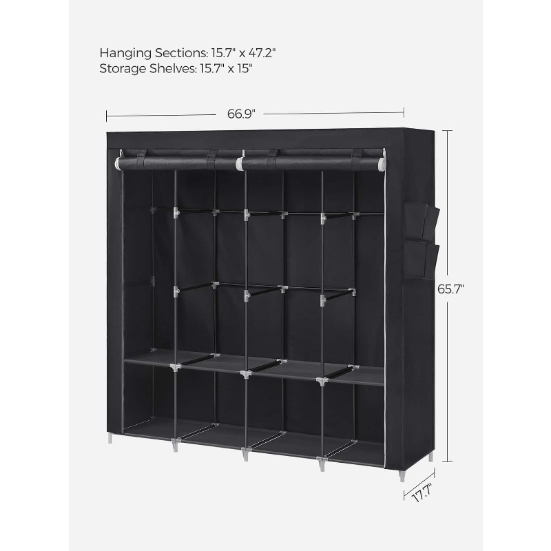 Przenośna szafa, organizer do  – Wardrobe Closet Portable Fabric Cover recenzja i cena