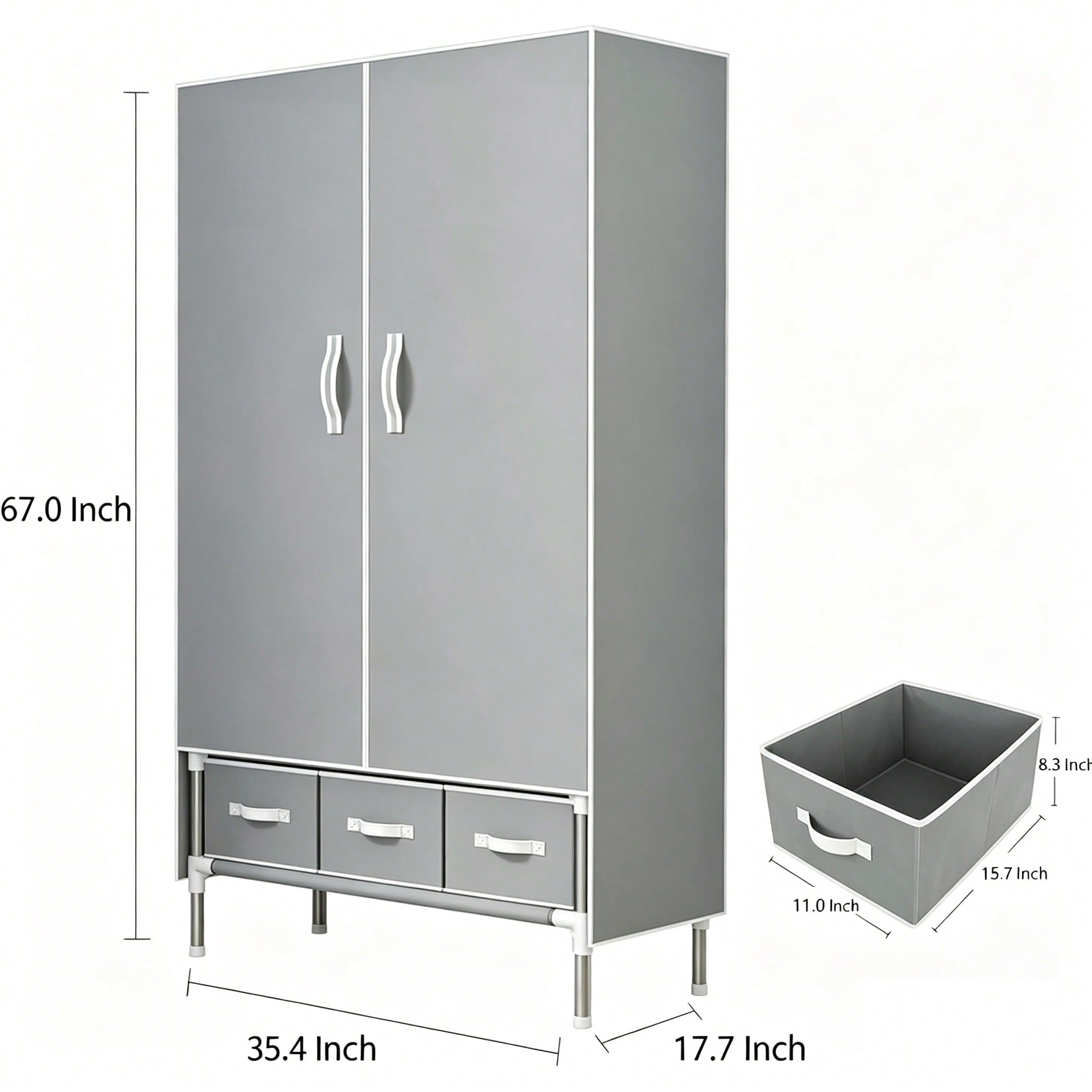 Przenośna szafa na ubrania, 57 – Wardrobe Closet Portable Fabric Cover recenzja i cena