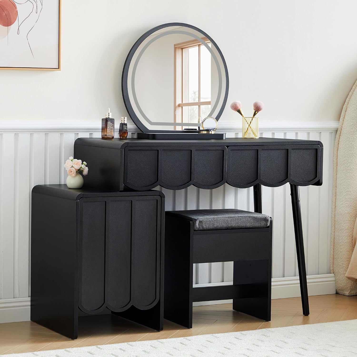 Toaletka z lustrem i oświetlen – Dressing Table Vanity With Lighted Mirror recenzja i cena