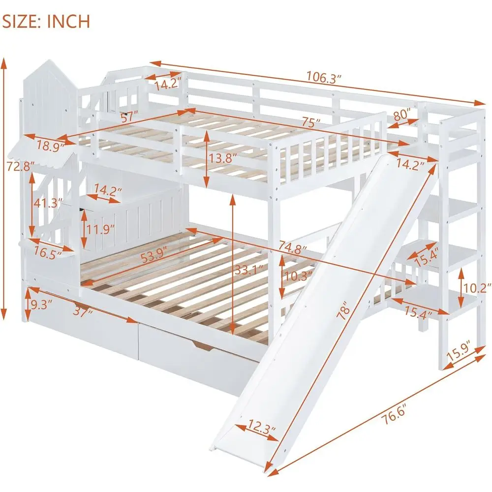 Podwójne łóżko piętrowe z ruch – Bunk Bed With Stairs And Slide recenzja i cena