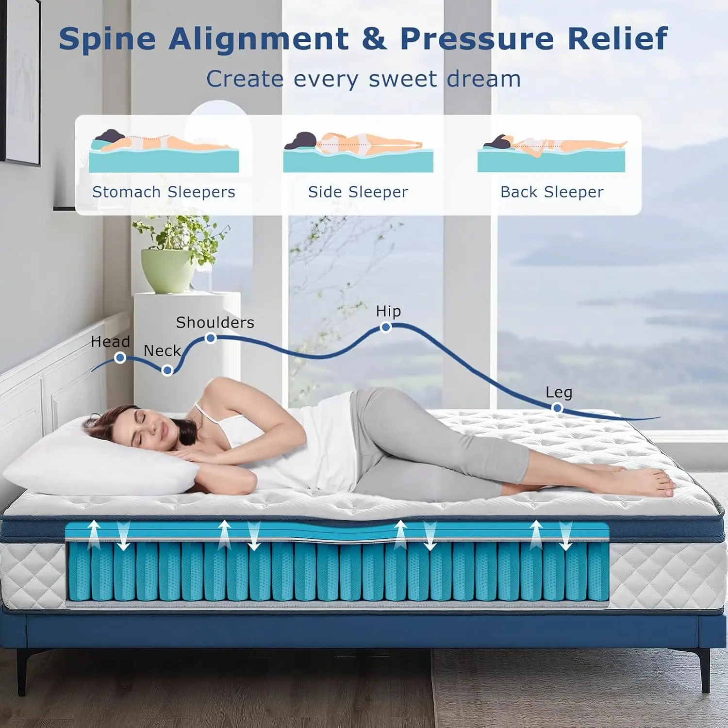 Materac Queen, 12 cali, średni – Memory Foam Mattress In A Box Queen recenzja i cena