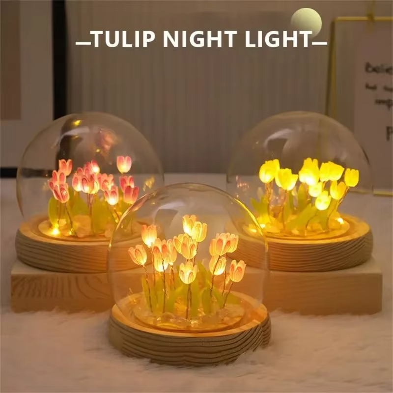 LED DIY Handmade Mini Tulip Ni – Floating Nightstand With Led Light recenzja i cena