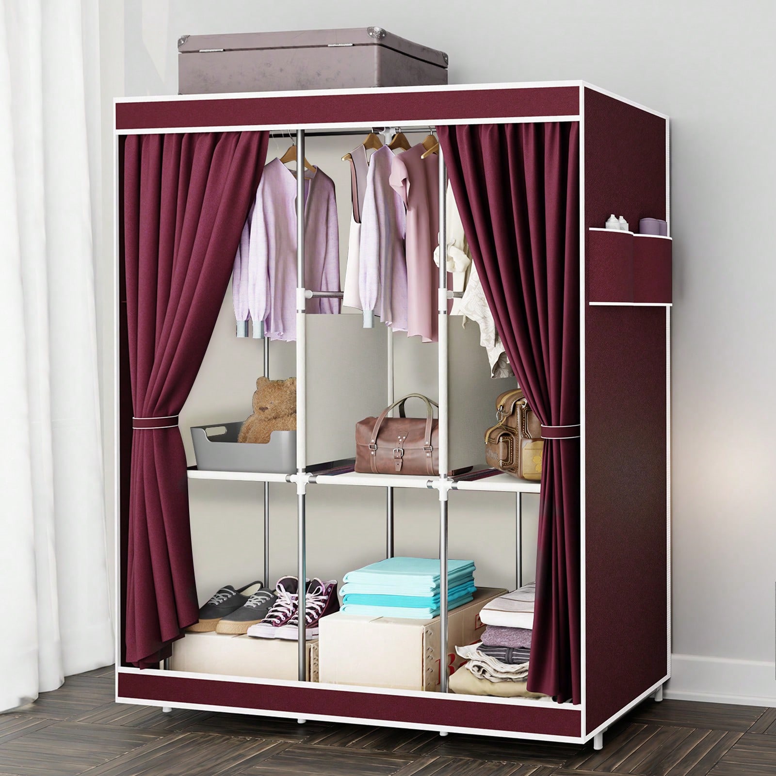 Przenośna szafa na ubrania 65  – Wardrobe Closet Portable Fabric Cover recenzja i cena