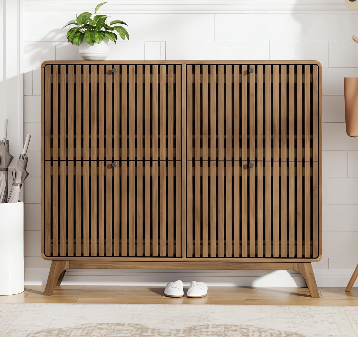 # Duża bambusowa szafka na but – Shoe Rack Cabinet Narrow Entryway recenzja i cena
